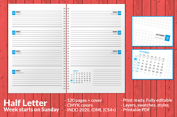 Weekly Planner 2021 (WP040-21-S) in Stationery Templates - product preview 1