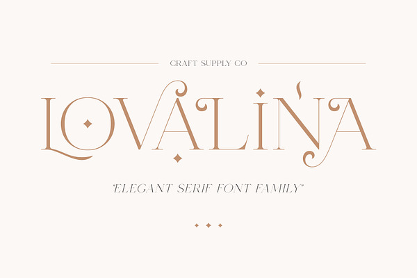 Lovalina - Elegant Serif Font Family