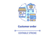 Customer order concept icon