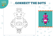 Connect the dots kids game vector