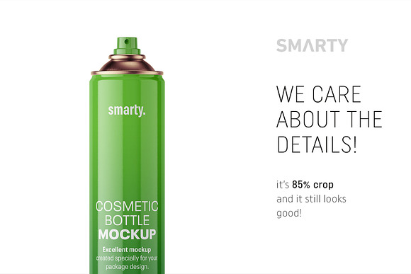 Glossy cosmetic bottle mockup in Product Mockups - product preview 3