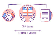 Gift taxes concept icon