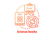 Science books red concept icon