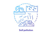 Soil pollution concept icon