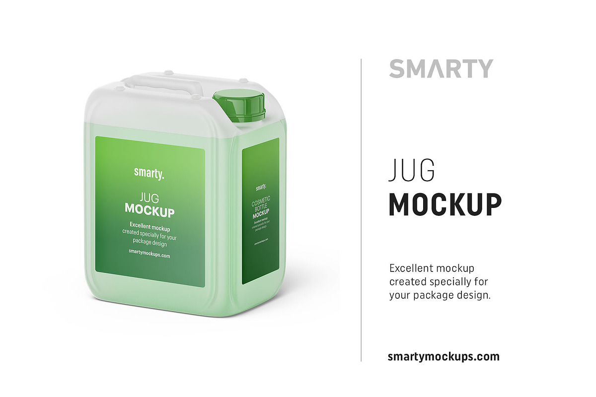 Transparent jug mockup in Product Mockups - product preview 8