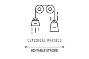 Classical physics linear icon