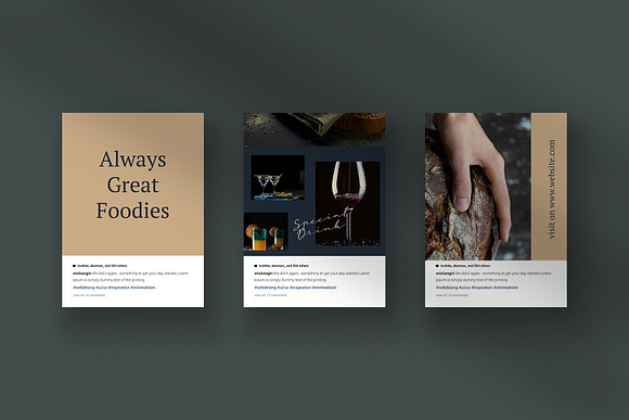 Foodies Puzzle Instagram Feed in Instagram Templates - product preview 5