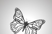 Beautiful butterfly simple icon