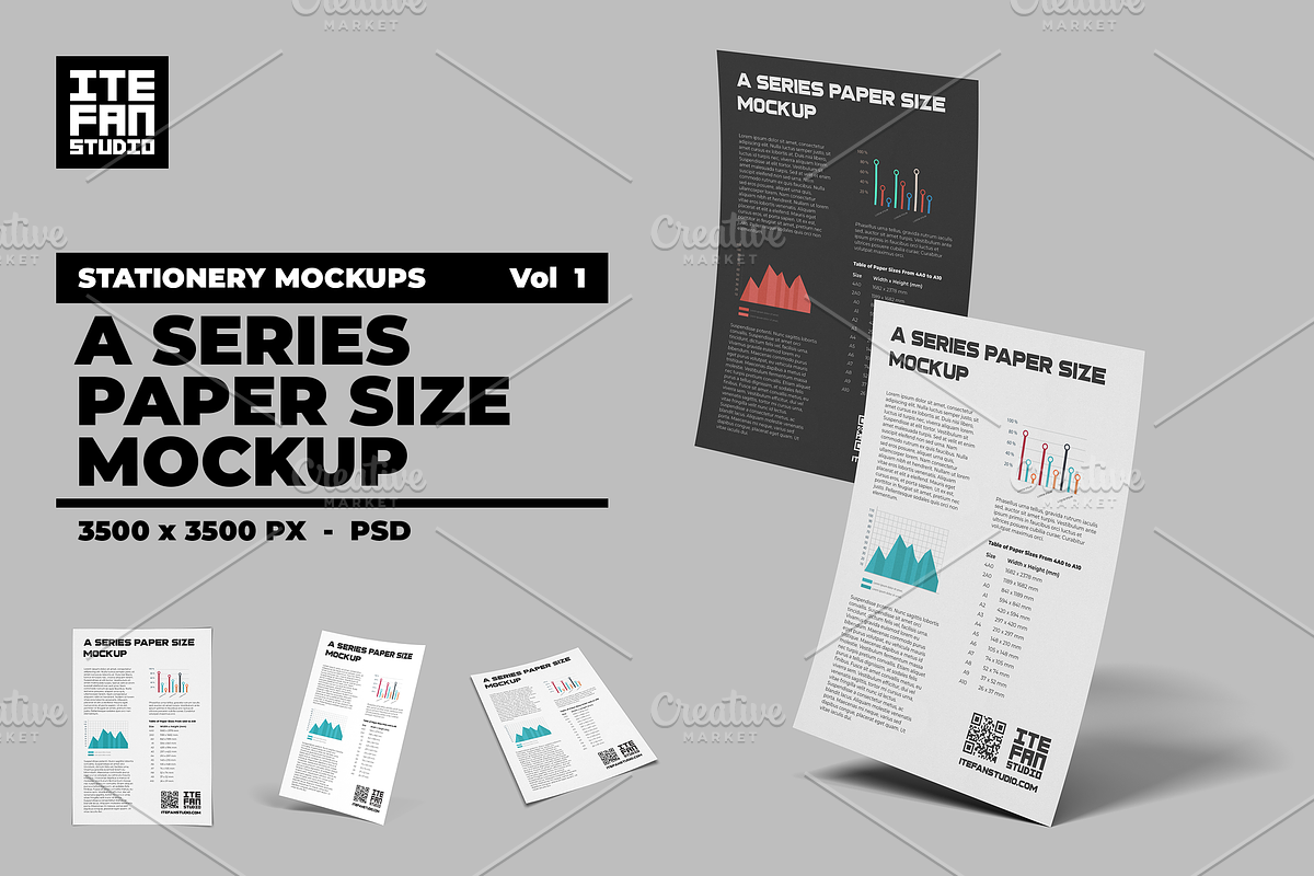 A Series Paper Size Mockup - Vol 1 in Product Mockups - product preview 8