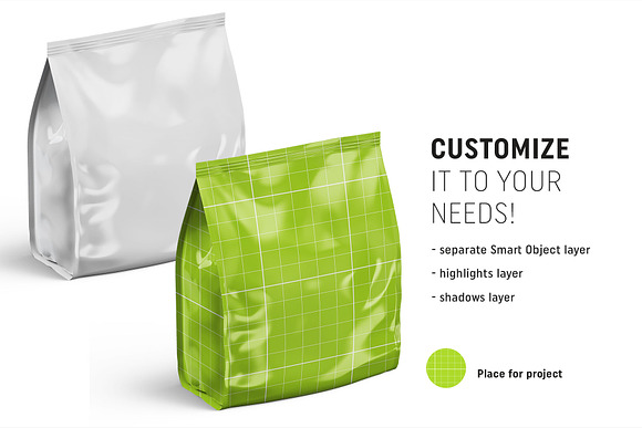 Food bag mockup in Product Mockups - product preview 1