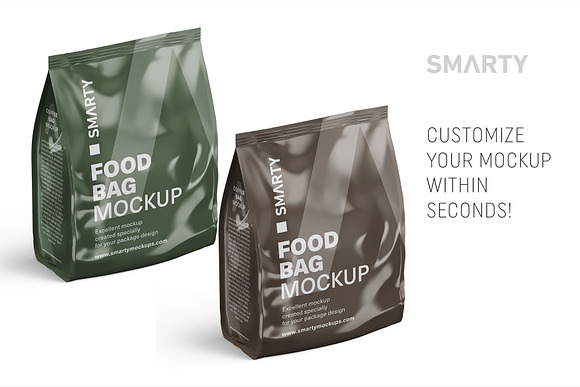 Food bag mockup in Product Mockups - product preview 2