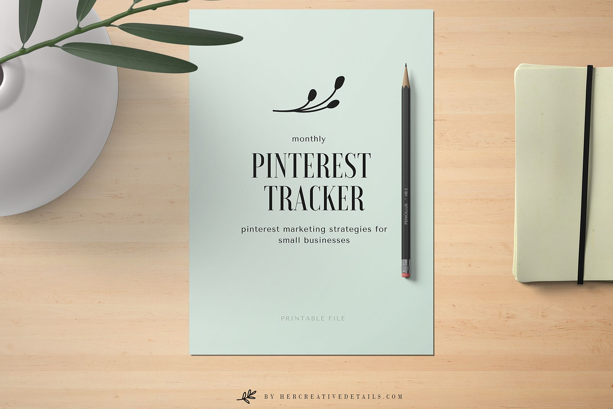 Pinterest Tracker Printable in Pinterest Templates - product preview 8