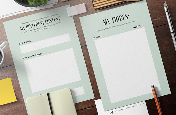 Pinterest Tracker Printable in Pinterest Templates - product preview 1