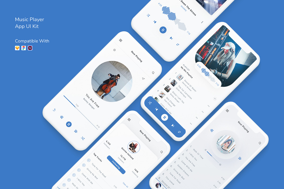 Music Player App UI Kit in App Templates - product preview 8