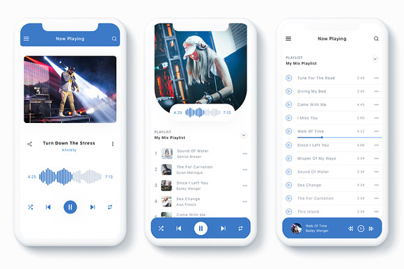 Music Player App UI Kit in App Templates - product preview 1