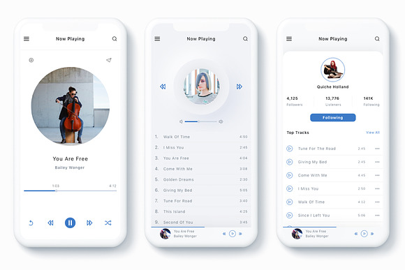 Music Player App UI Kit in App Templates - product preview 2