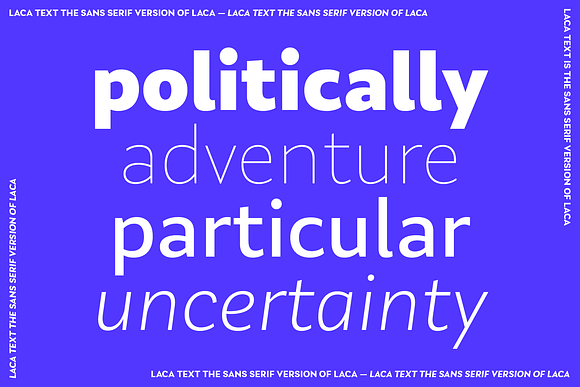 Laca Text in Sans-Serif Fonts - product preview 8