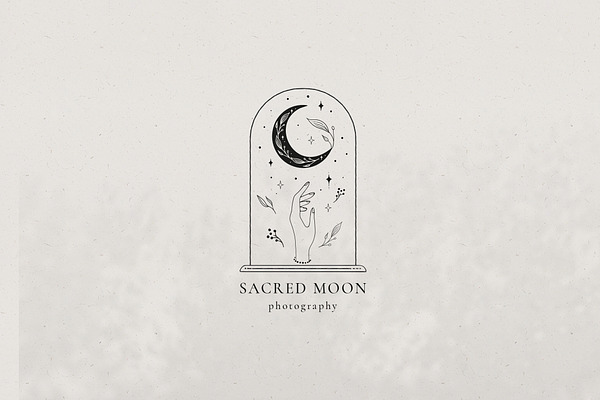 Sacred Moon Logo Templates Kit