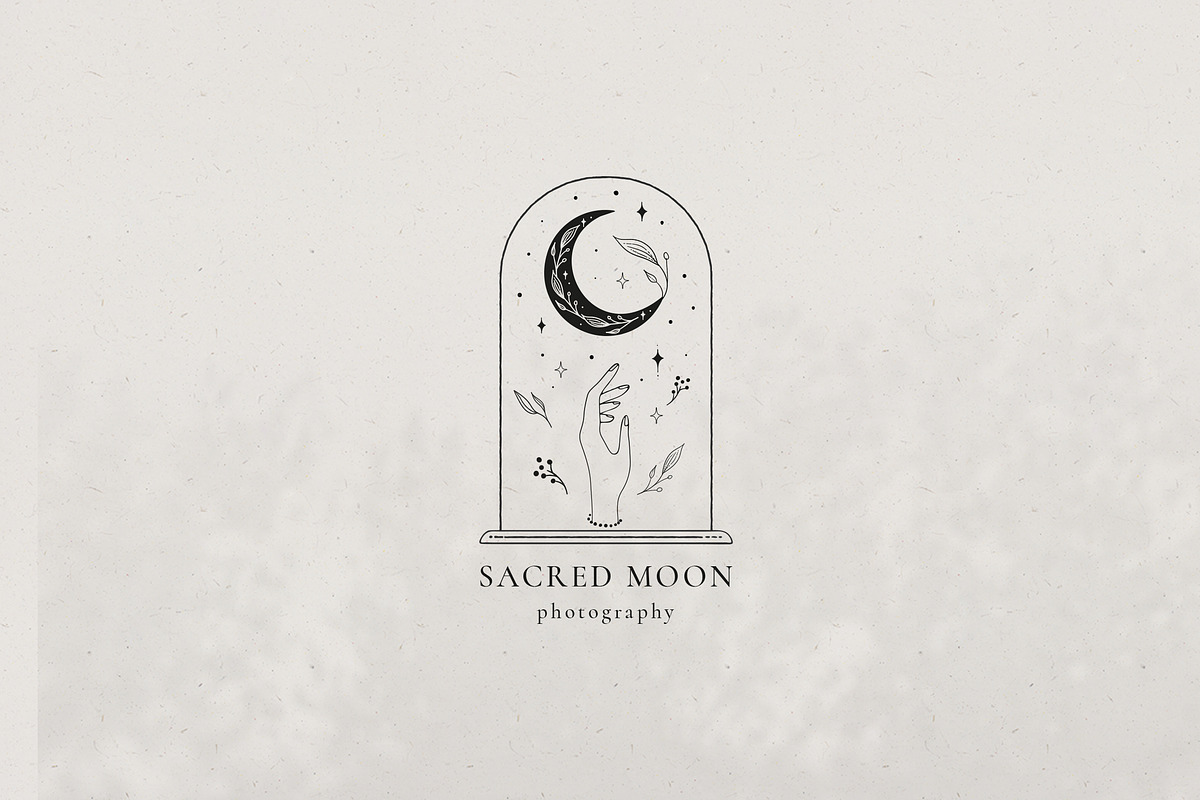 Sacred Moon Logo Templates Kit in Logo Templates - product preview 8
