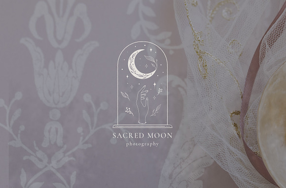 Sacred Moon Logo Templates Kit in Logo Templates - product preview 2