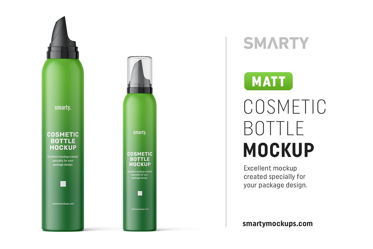 Matte cosmetic bottle mockup in Product Mockups - product preview 8