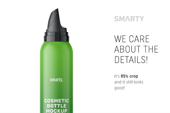 Matte cosmetic bottle mockup in Product Mockups - product preview 3