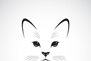 Vector of a cat face design. Animal.