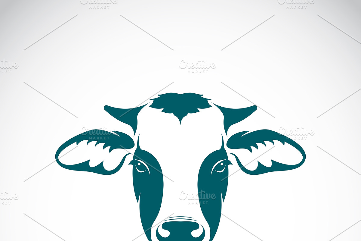 Vector of a cow head design. Animal. in Icons - product preview 8