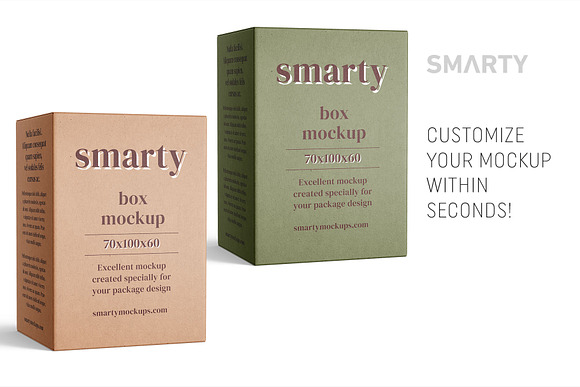 Box mockup 70x100x60 in Product Mockups - product preview 2
