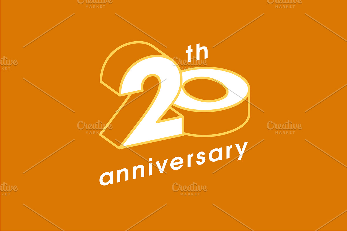 20 years anniversary vector icon in Illustrations - product preview 8