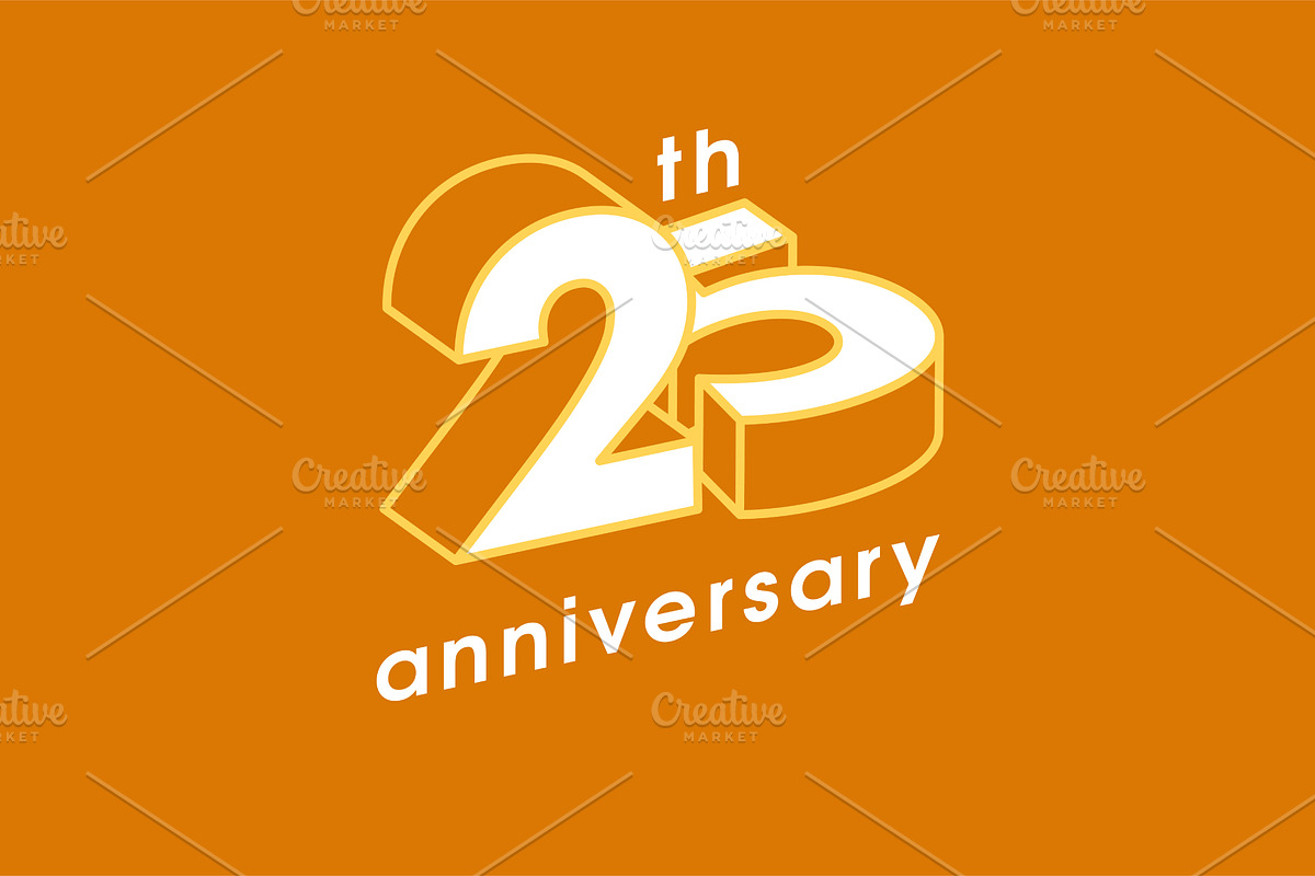 25 years anniversary vector icon in Illustrations - product preview 8