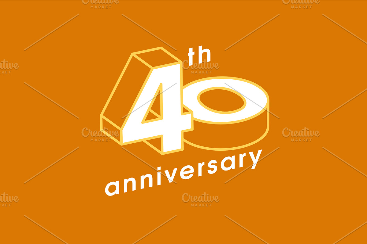 40 years anniversary vector icon in Illustrations - product preview 8