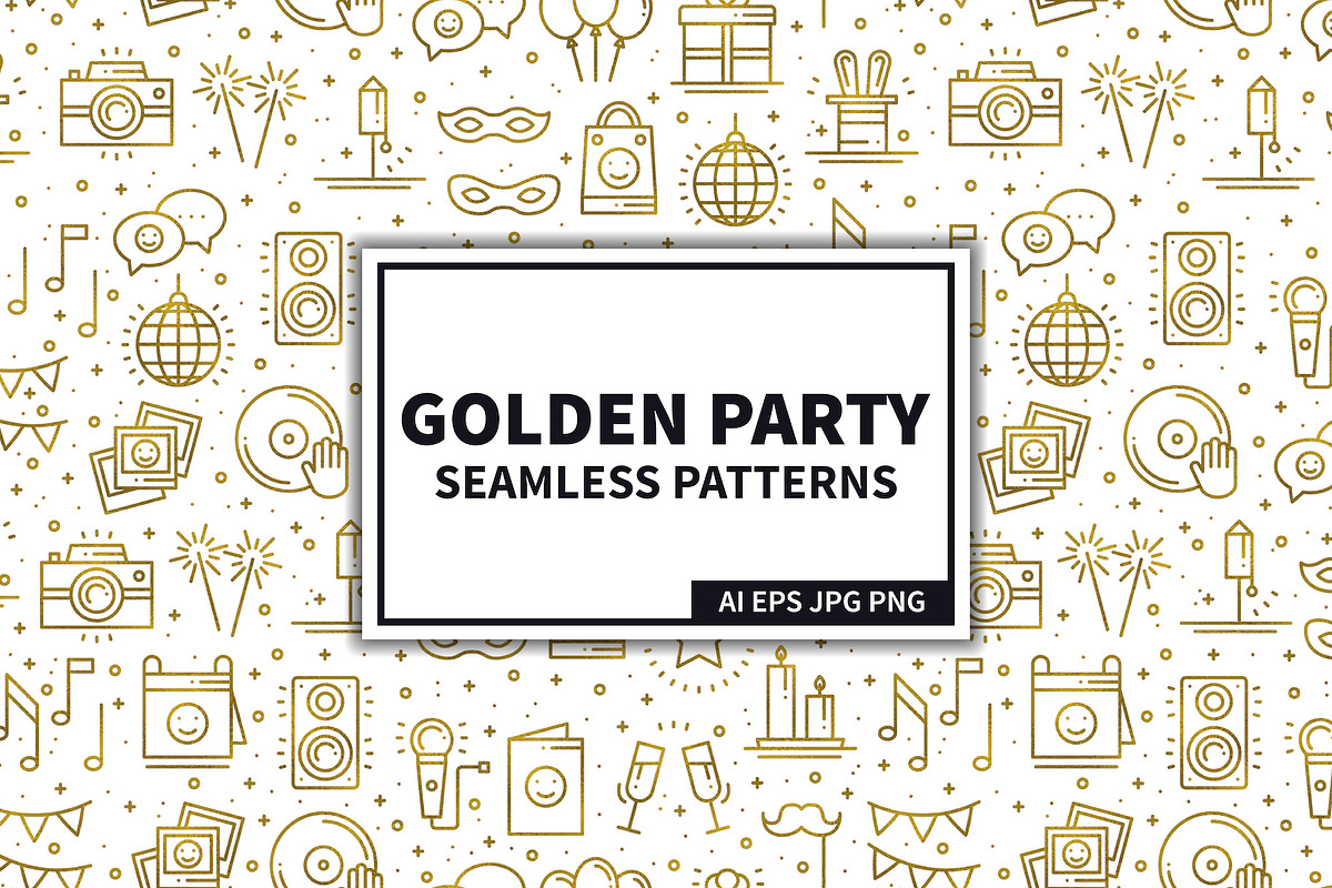 Golden Birthday Party Patterns in Patterns - product preview 8