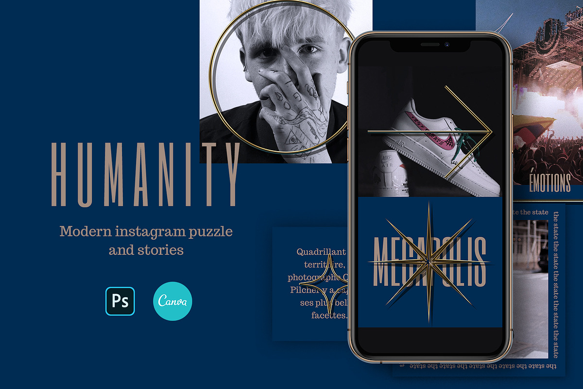 Instagram Puzzle & Stories — CANVA in Instagram Templates - product preview 8