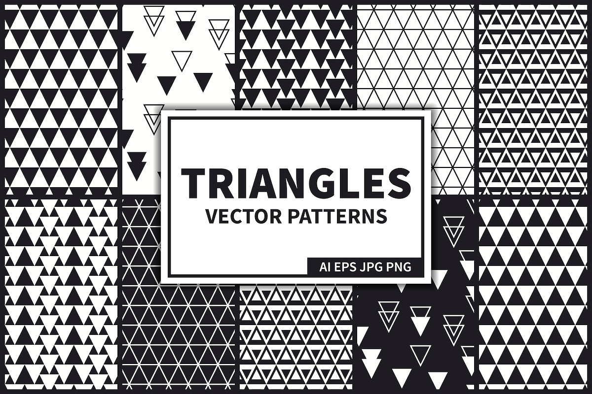 Triangles Vector Seamless Patterns in Patterns - product preview 8