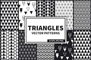 Triangles Vector Seamless Patterns