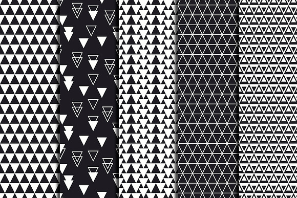 Triangles Vector Seamless Patterns in Patterns - product preview 2