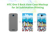 HTC One S 3dCase Back Mock-up