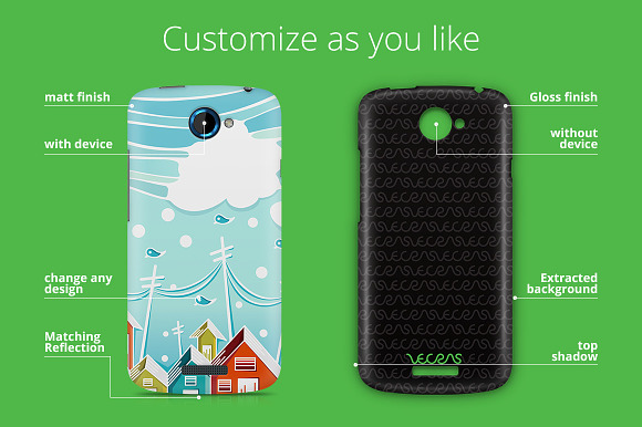 HTC One S 3dCase Back Mock-up in Product Mockups - product preview 1