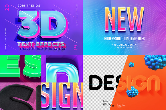 3D Text Effects Bundle Vol.4 in Add-Ons - product preview 6
