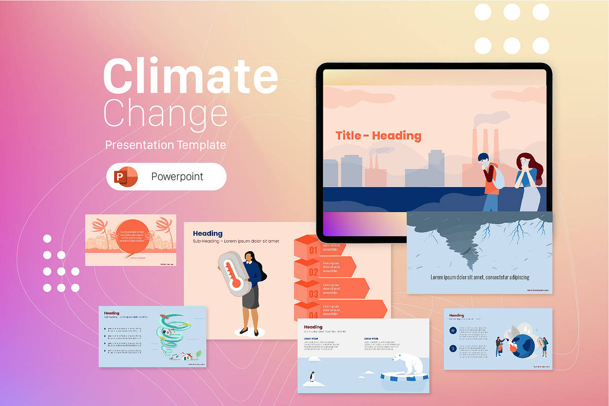 Climate Change PowerPoint Template in PowerPoint Templates - product preview 8