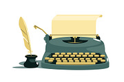 Vintage stylish typewriter with