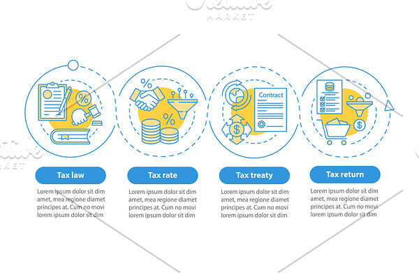 Taxes system vector infographic