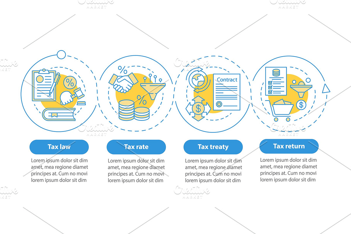 Taxes system vector infographic in Web Elements - product preview 8