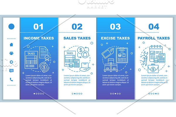 US Taxes types onboarding mobile web