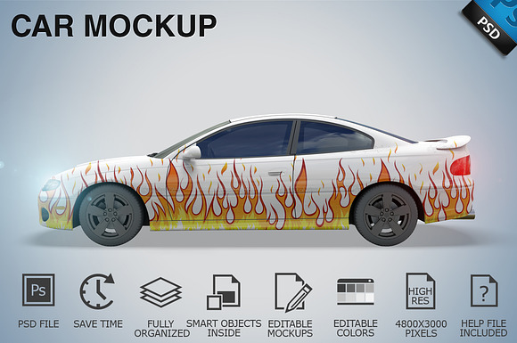 Car  Mockup 01 in Mockup Templates - product preview 2