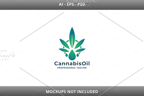 Cannabis Oil Logo in Logo Templates - product preview 2