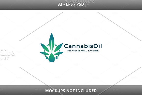 Cannabis Oil Logo in Logo Templates - product preview 3