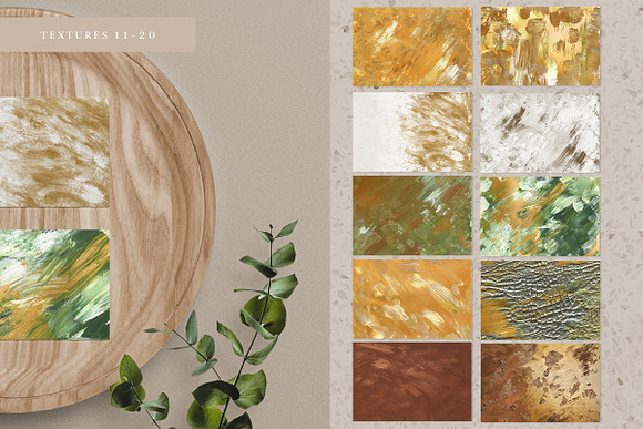 20 Golden Spring Acrylic Textures in Textures - product preview 4
