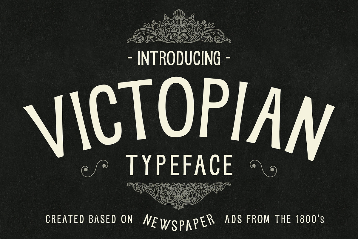 VICTOPIAN - A Vintage Typeface in Display Fonts - product preview 8